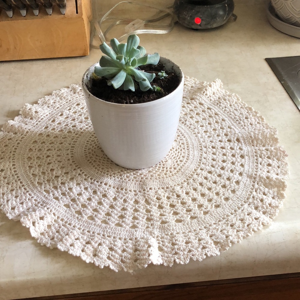 Vintage Bohemian Macramé Plant Doiley